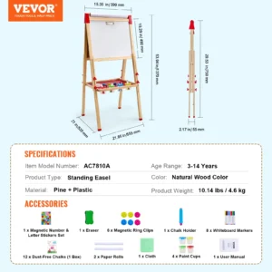 Kids Wooden Art Easel